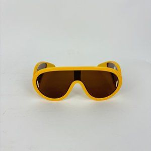 Yellow Futuristic Wave Mask Sunglasses